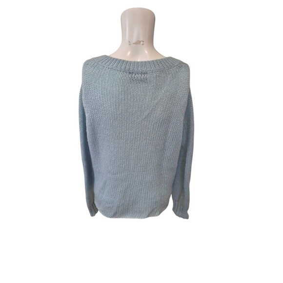Wooden Ships Wool Mohair Sweater Oversized Semi-Cropped Sweater Blue Sz XS-S - Picture 3 of 5